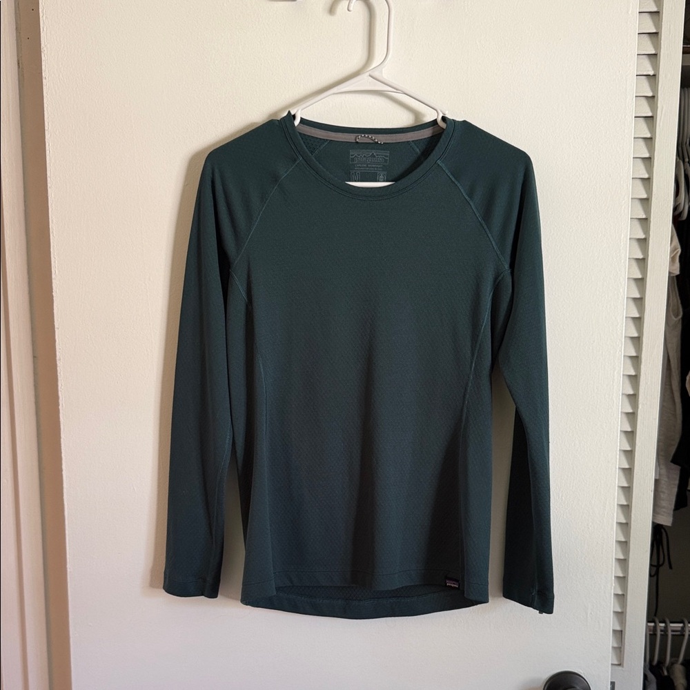 Patagonia Capilene Midweight Deep Teal Long Sleeve Top